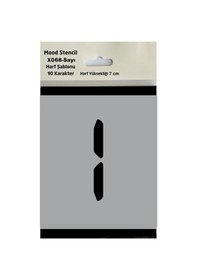 Resim Stencil Rakam Boyama Şablonu X068-sayı Rakam Yüksekliği 7 Cm 