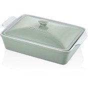 Resim Lamedore 1FK-4575LGR Rossallini Life Büyük Dikdörtgen Kapaklı Yeşil Fırın Kabı 38x23x8,5cm 