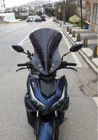 Resim Motocam Kuba Vizy 50 Ön Cam 2025-2026 Model 54cm Siyah Renkli Sportif Model 