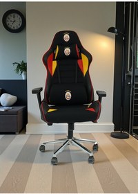 Resim Arji 3d Galatasaray Doku Koltuk Hareketli Ve Yumuşak Oyuncu Koltuğu Siyah 