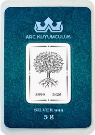 Resim Sevgi Ve Hayatı Simgeleyen Hayat Ağacı Temalı Hediyeye Özel 5 Gram 999 Ayar Gümüş Külçesi-661 