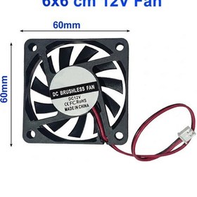 Resim Dc 12v Fan 60x60mm 6010 6x6cm 3500rpm Soğutucu Kuluçka Ekran Kartı Cooler Peltier Printer Pc Cpu 