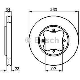 Resim Bosch ON FREN AYNASI HAVALI HONDA ACCORD 90-98 CIVIC 95-01 (260X4) 