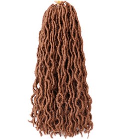 Resim 1 Paket/24 Ayakta Dalgalı Çingene Lokları Peruk 18'' Uzun Dreadlock Peruk Sentetik Örgü Saç Uzantıları Siyah Kadınlar İçin 