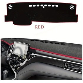Resim Chuangyinshop Toyota 2018-2024 Dashboard Cover Kırmızı Sol Direksiyon Kaymaz Koruyucu 