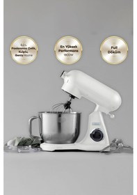 Resim Karaca Powercast Chef 1800 W 6.2 LT Döküm Stand Mikser ve Mutfak Şefi 