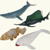 Resim 4 Parça Gerçekçi Okyanus Harikaları Model Seti - Canlı Beluga, Mavi Balina & Sillfish Figürleri Eğitici Öğrenme, Parti Süslemeleri ve Deniz Hayatı Tutkunları için Benzersiz Hediye Fikirleri Halloween, Şükran Günü, Doğum Günleri için 