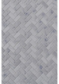Resim TUQCO Doğaltaş Herringbone Carrara Eskitme Mermer Mozaik 