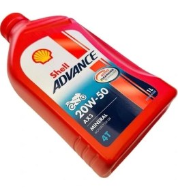 Resim Alkan MB Shell Yağ 20/50 Advance 4t Ax3 Mineral 1 L Motosiklet Yağı 