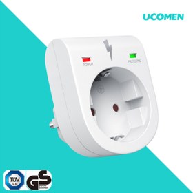 Resim Avrupa Aşırı Gerilim Koruyucu Adaptör | UCOMEN Fişli, 230V, Dikdörtgen Şekilli 