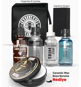 Resim Araç Seramik Kaplama Seti 4 Parça + Araç Seramik Wax Boya Parlatıcı Hediye 