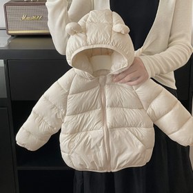 Resim Kız Çocukları için Hafif Kapüşonlu Ceket - Beyaz Ayı Kulaklı Kapüşonlu, Uzun Kollu, Fermuarlı Kışlık Ceket, Küçük Çocuklar ve Gençler için, Dış Mekan Oyunları için Mükemmel, Küçük Çocuk Kışlık Ceket, Oyuncak Çocuk Giyim, Yaylı Dizayn 