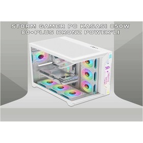 Resim gameagle Stormpw Storm 7 Argb Fanlı Gamer Bilgisayar Kasası 850w 80+ Plus Bronz Power'lı Beyaz 