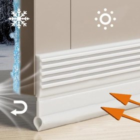 Resim 1m Kapı Altı Sızdırmazlık Şeridi - Soğuk, Kar, Rüzgar Karşıtı Hava Sızdırmazlığı Şeridi, Gürültü Azaltma Yalıtımı ile Ev ve Garaj Kapıları için, Dayanıklı PVC Malzeme, Kolay Kurulum, Garaj Kapı Sızdırmazlıkları, Kapı Rüzgarı Engelleyici, Esnek Hava Sızdırmazlığı Şeridi, Dayanıklı PVC Şerit 