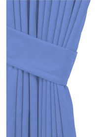 Resim Cheap's Home Petek Dokulu Kadife Dokuma Sık 1 X 3 Pileli Fon Perde İndigo Mavi 