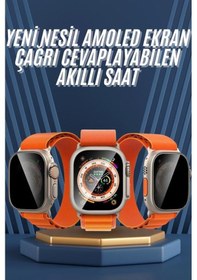 Resim Ultra Max Kordon Kilitli Akıllı Saat Amoled Ekran Titreşimli Çağrı Cevaplayabilen 