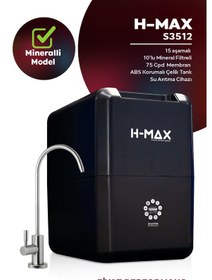Resim 8 Litre 15 Aşama Mineralli 75 Gpd Su Arıtma Cihazı Hmaxs3512 