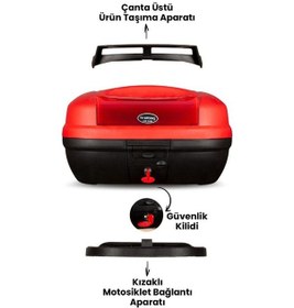 Resim First Bag 48 Litre Motosiklet Çantası Kırmızı 