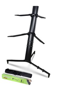 Resim Lastvoice KS-20BK Black Çift Katlı Çantalı Profesyonel Ultimate Org Standı Sehpası 