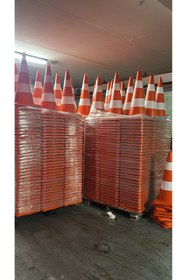 Resim TRAFİKSAN Eko Trafik Konisi 75 cm Reflektifli Trafik Dubası 