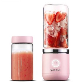 Resim Yasomi Taşınabilir Kablosuz Şarjlı Cam Smoothie El Blenderi Yeşil ( Türkiye Garantili) 
