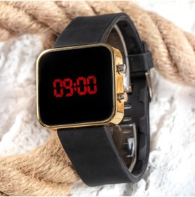 Resim Spectrum Watch Led Mini Gold Black Kadın Genç Kız Unisex Kol Saati St-303504 
