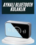 Resim Silahlı Tower Powerbankli Bluetooth Kulaklık Yüksek Ses Aynalı Çift Dijital Gösterge Ekranı 
