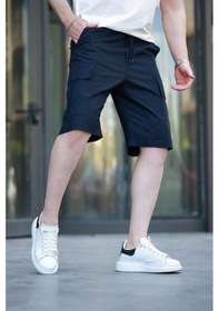 Resim Madmext Lacivert Kargo Cepli Erkek Şort E6571 Lacivert 