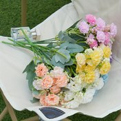 Resim 2 adet UV Dirençli Yapay Zambak Çiçekleri - Ev, Ofis, Düğün Dekoru ve DIY El Sanatları için Romantik Pastel Buket - İç/Dış Mekan Bahçesi, Sevgililer Günü, Anneler Günü ve Babalar Günü Kutlamaları için Mükemmel 