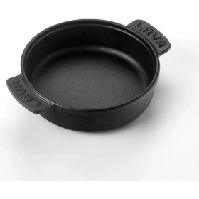 Resim Lava Döküm Yuvarlak Güveç Kabı Döküm Demir Yekpare Çift Kulplu Çap(Ø)11cm. 