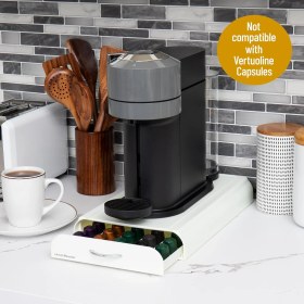 Resim Brf Store Elivorasell Mind Reader NEST3PC-WHT Anchor - Nespresso Uyumlu Kapsül Çekmecesi, 50 Kapsül Için, Sade 