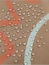 Resim Tropik Home Banyo Duş Perdesi Palmiye Desen Yeşil Dijital Baskılı Banyo Perdesi, Tek Kanat C Halkalı-180x200 Cm 