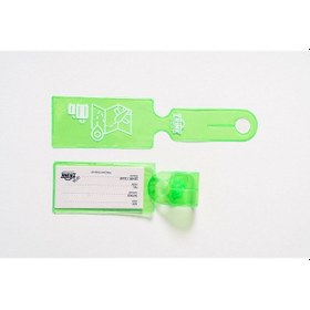 Resim Trink Çanta Valiz Etiketi Ve Bavul Etiketi Neon Renk Pvc Neon Yeşil 
