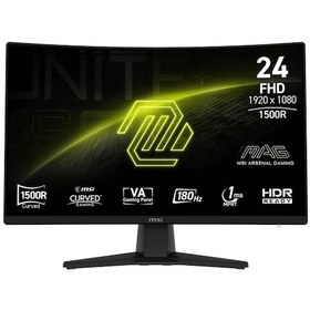 Resim Msı Mag 242c 23.6" 180hz 1ms Hdmı Dp Adaptive Sync Hdr Ready Fhd Va Curved 1500r Gaming Monitör 