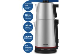 Resim Goldmaster Chaidem XL 2200 Watt Paslanmaz Çelik Damlatmaz Çelik Çay Makinesi Ve Su Isıtıcısı Inox 