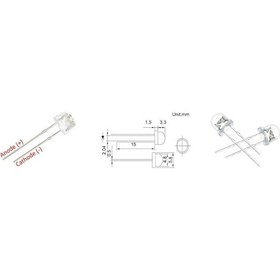 Resim 5v 4,8mm Şeffaf Mantar Led 0,22mm²20 Cm Kablolu Sarı 5adet 