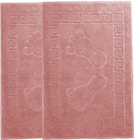 Resim 2 Li %100 Pamuklu Banyo Ayak Havlusu Gramajlı Konforlu Mürdüm 