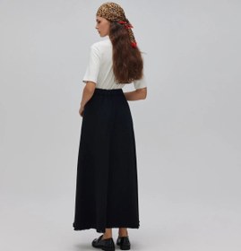Resim Gabardin Kloş Etek Siyah - 40/42 