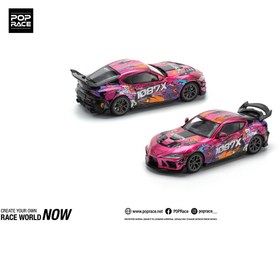 Resim Toyki Toys Pop Race 1:64 Darwin Pro 66G Wbk Toyota Supra A90 – Lion Dance Koleksiyonluk Diecast (PR640285) 