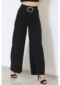 Resim Bensu Store - Kemerli Palazzo Pantolon Siyah - 24194.683. 001 