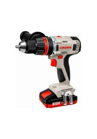 Resim Crown CT21093HMX-2 BMC 20 V 2 Ah Çift Vitesli Bakır Sargılı Kömürsüz Motorlu Çift Akülü Şarjlı Darbeli Matkap 
