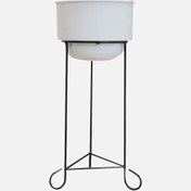 Resim Ferforjeli Metal Saksı 60x26 cm 