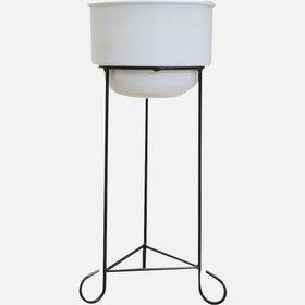 Resim Ferforjeli Metal Saksı 60x26 cm 