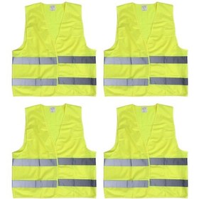 Resim 4'lü Reflektör Yelek Huiliang 