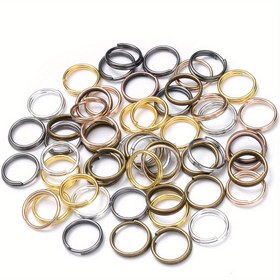 Resim 300 adet/paket 5mm/6mm/8mm/10mm/12mm Çok Boyutlu ve Renkli Çift Halka Bağlantı Halkaları DIY Takı Yapımı Aksesuarları için 