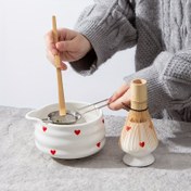 Resim 1/3/4/5 adet Sevimli Kalp Şeklinde Matcha Kâseleri ve Matcha Whisk Seti, Japon Matcha Çay Seti, Matcha Aşıkları ve Başlangıç İçin Mükemmel, Sevgililer Günü, Doğum Günü ve Anneler Günü için İdeal Hediye. 