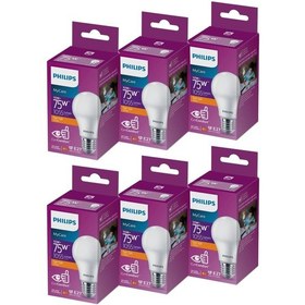 Resim Philips Led 10-75W Ampul 2700K Sarı Işık 6Lı 