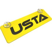 Resim Usta Yazılı Sarı Dekor Plaka Vantuzlu Cam Süsü 