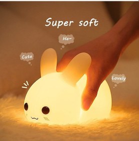 Resim Xhang Led Gece Lambası Çocuk Silikon Led Gece Lambası Paskalya Beyaz 