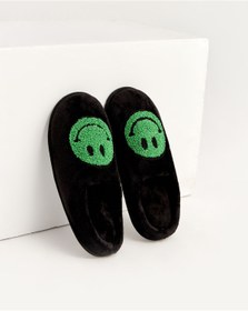 Resim Chirpy Yubi - Gülen Yüz Emojili Kadın Ev Terliği 